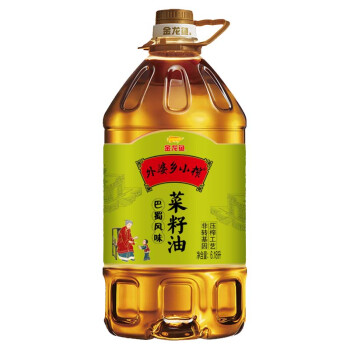 金龙鱼食用油非转基因外婆乡小榨巴蜀风味菜籽油6.18L	